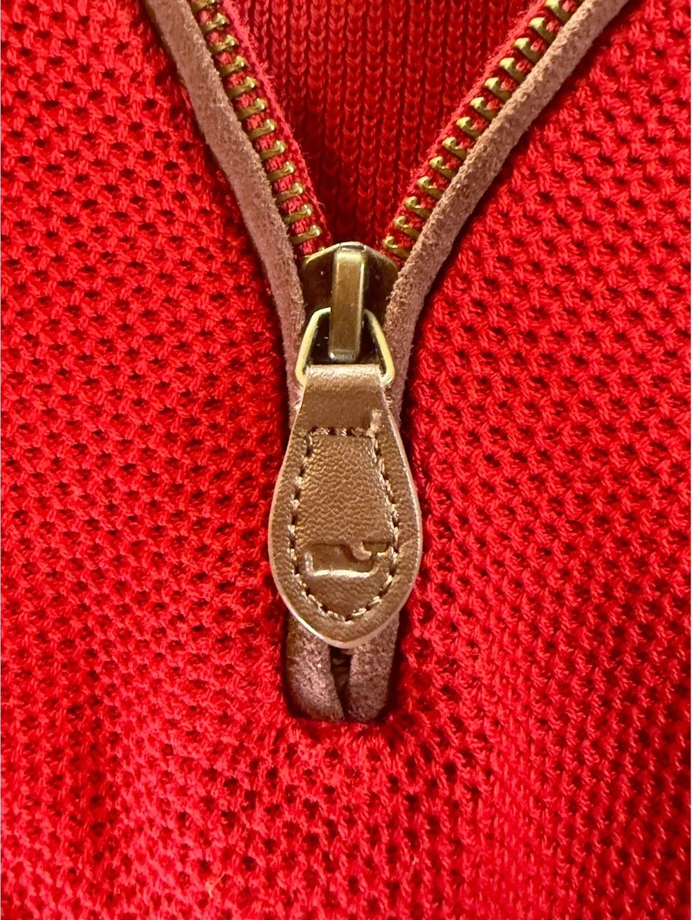 Boys Red Vineyard Vines quarter zip sweater  size 6. Holiday ready!